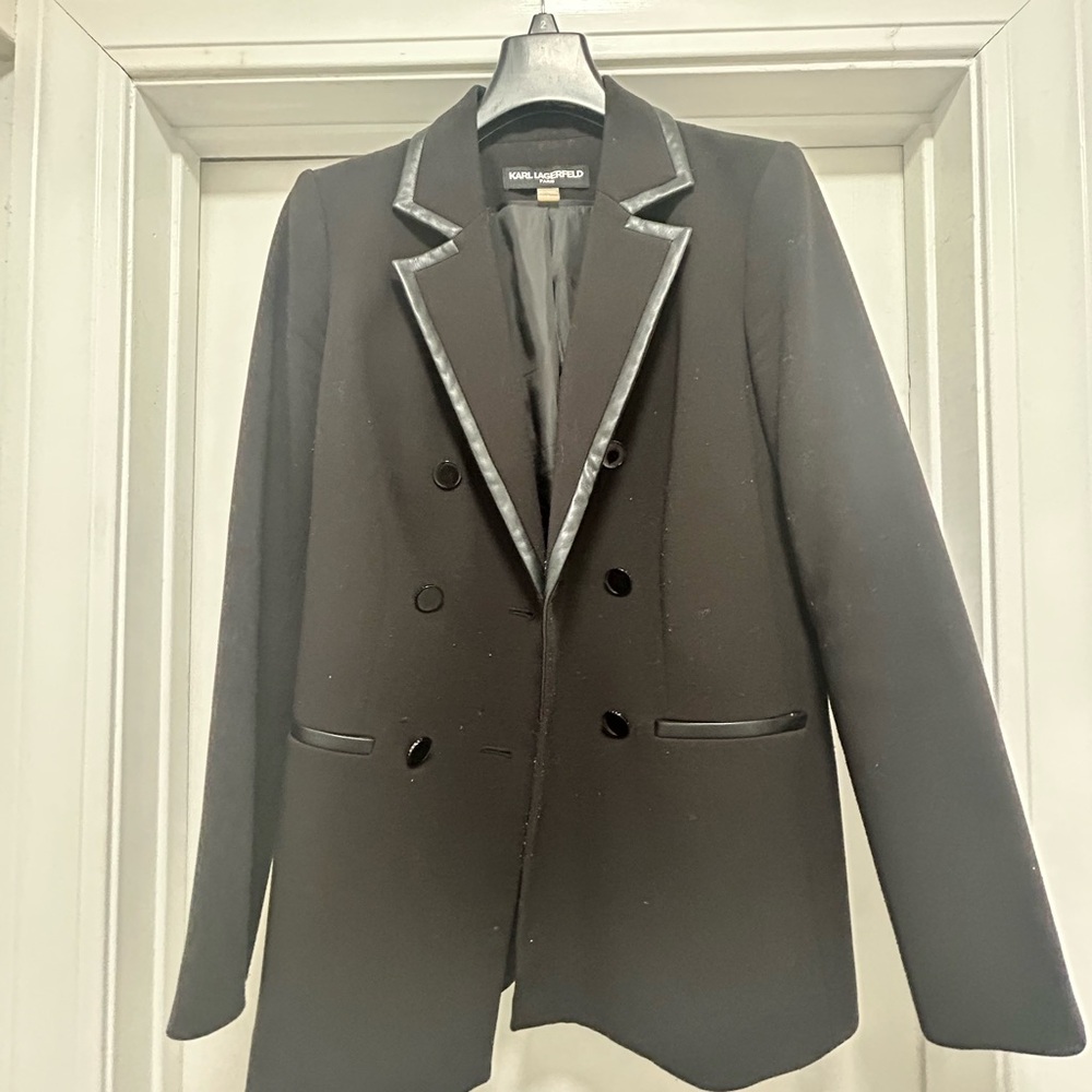 Karl Lagerfeld Black Jacket with Metallic Accents